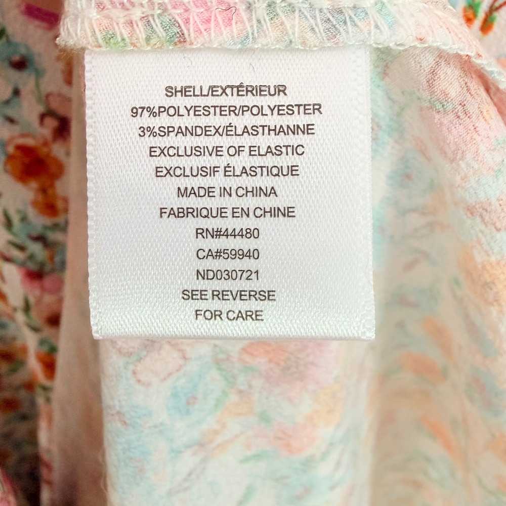 Fourteenth Place Womens Floral Tiered High Low Maxi Dress Smocked Waist Small - Picture 6 of 9